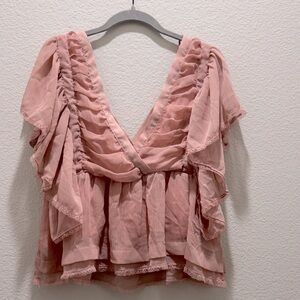 By Together Ruffle Top Small EUC